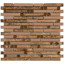 DSS-03  Diamond Series- Brown Diamond Mosaic Tile