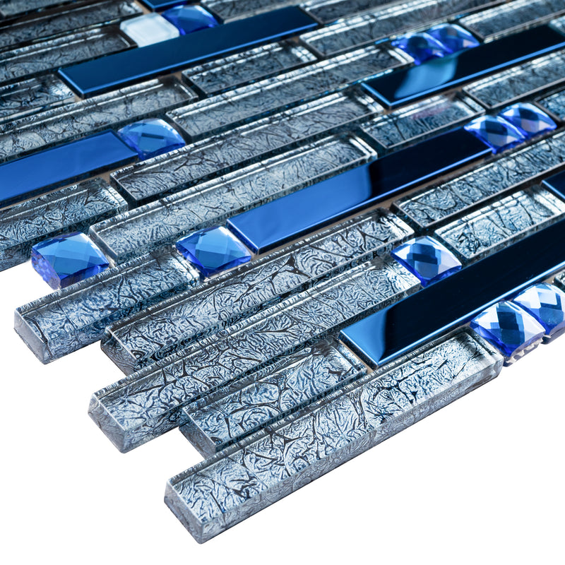DSS-04  Diamond Series - Blue Diamond Mosaic Tile