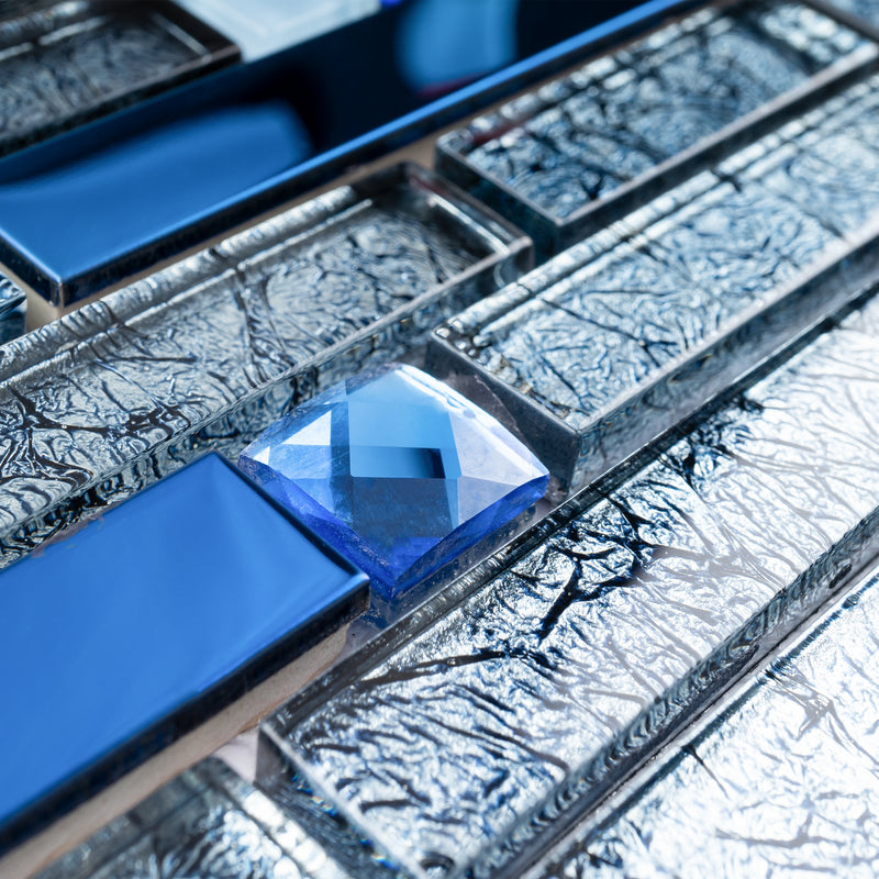 DSS-04  Diamond Series - Blue Diamond Mosaic Tile