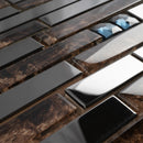 DSS-05  Diamond Series- Emperador Diamond Mosaic Tile