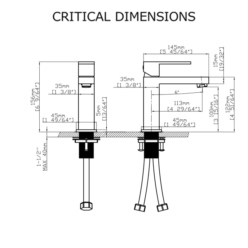 F6001 Single Hole Bathroom Faucet