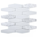 FN-01  Holy Trail - White Carrara With White Glass Mosaic Tile
