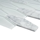 FN-01  Holy Trail - White Carrara With White Glass Mosaic Tile