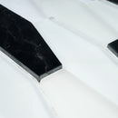 FN-03  Sky Fall - Black Marquina With White Glass Mosaic Tile