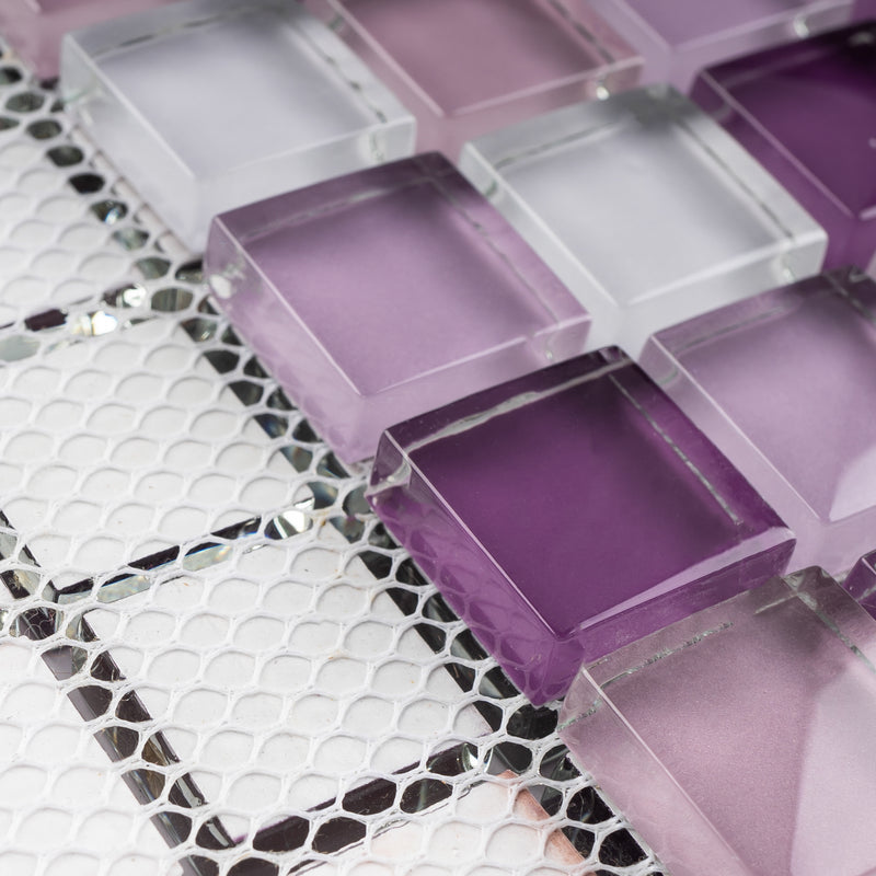 GEM-05  Glare Series - Purple Lover Mosaic Tile