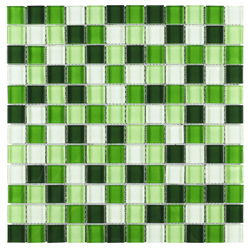 GEM-06  Glare Series - Green Apple Mosaic Tile