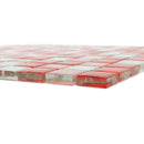 GEM-07  Glare Series - Maple - Red Glass Mosaic Tile