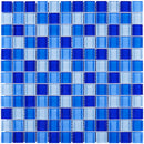 GEM-08  Glare Series - Diving - Blue Glass Mosaic Tile