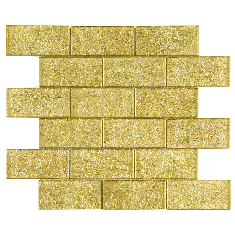 GK-01  Galaxy Series - Gold Foil Mosaic Tile