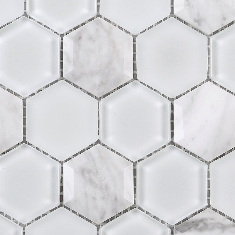 H3D-01  Honeycomb 3D Series - Phantasm Mosaic Tile