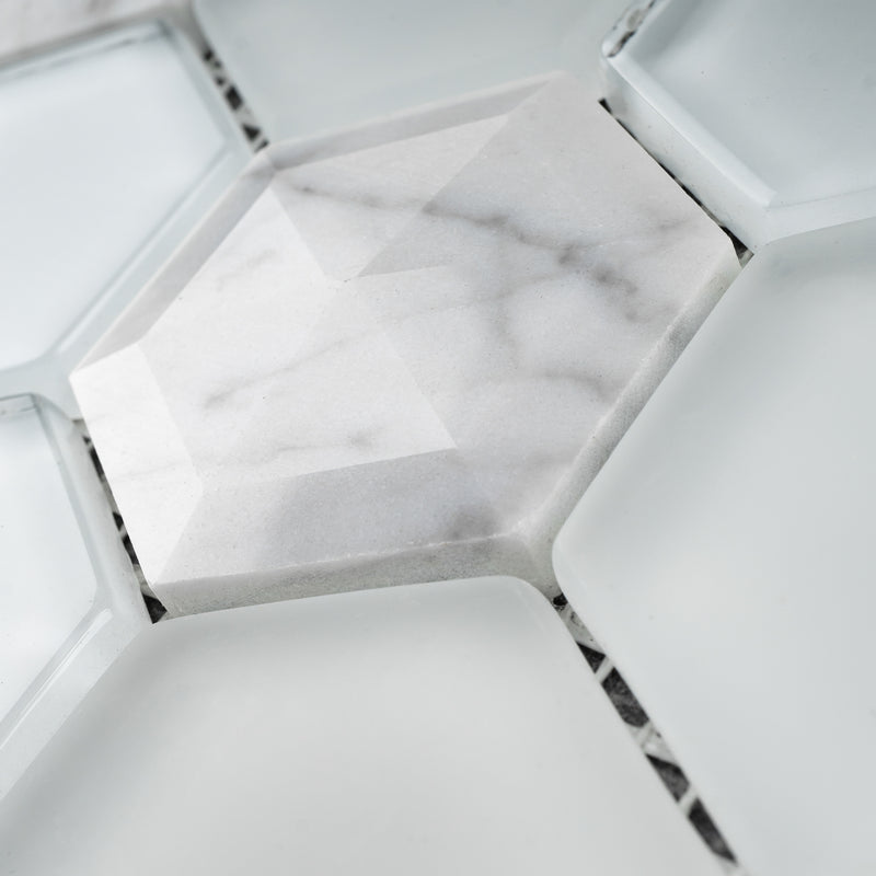 H3D-01  Honeycomb 3D Series - Phantasm Mosaic Tile