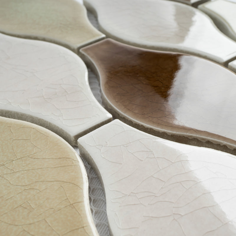 HMA-03  Handmade Series - Acorn - Brown And White Mosaic Tile