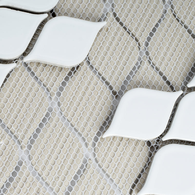 HMA-04  Handmade Series - Braid - White Mosaic Tile