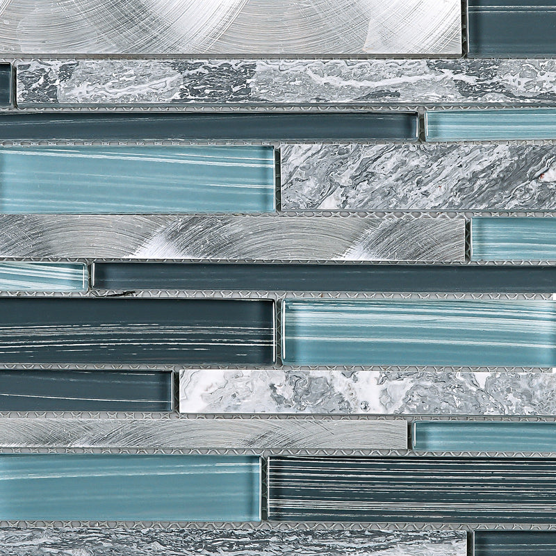 IST-10  Grey Slender Mosaic Tile