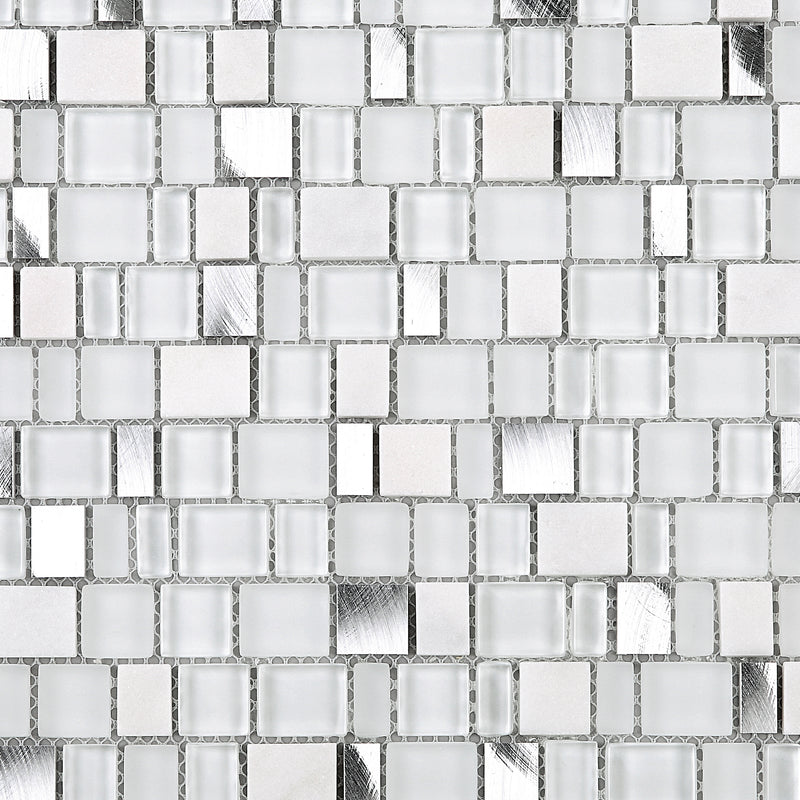 IST-01  White Cubemax Mosaic Tile