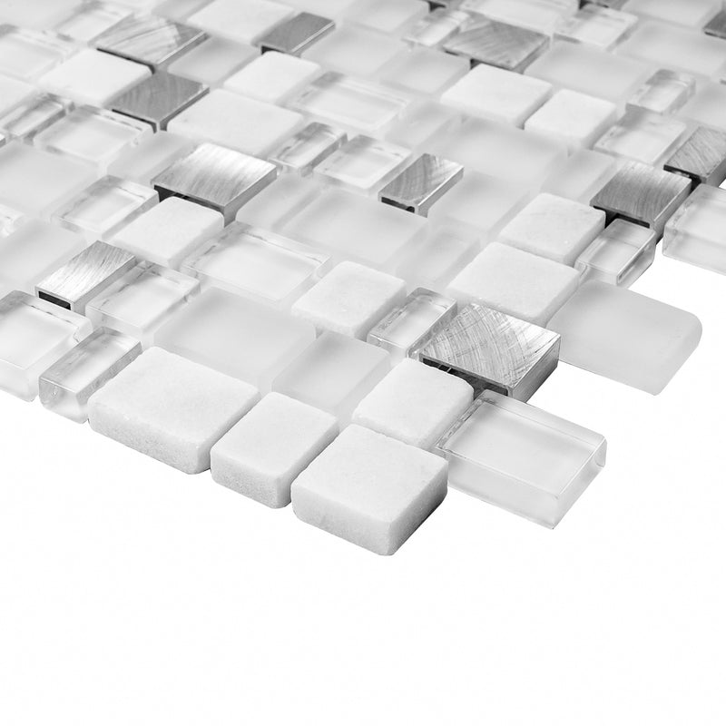 IST-01  White Cubemax Mosaic Tile