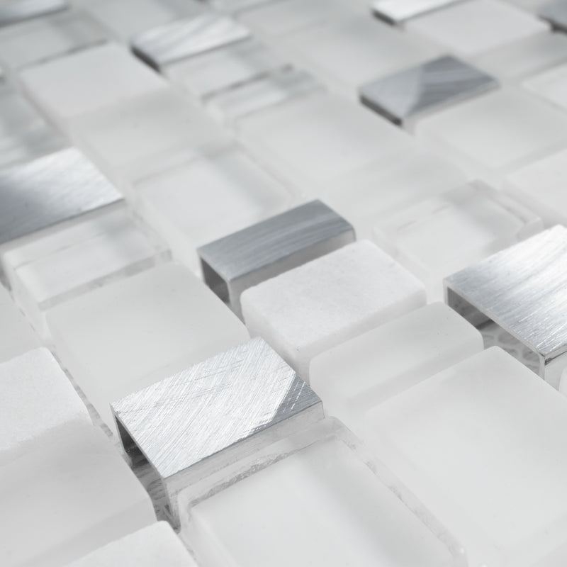 IST-01  White Cubemax Mosaic Tile