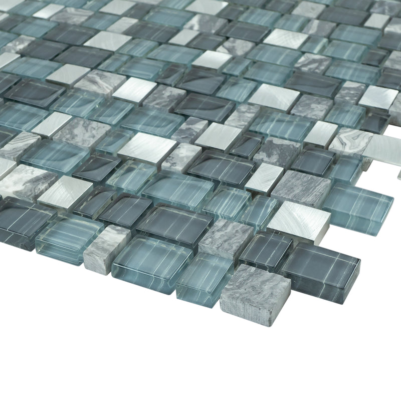 IST-02  Turquoise Cubemax Mosaic Tile