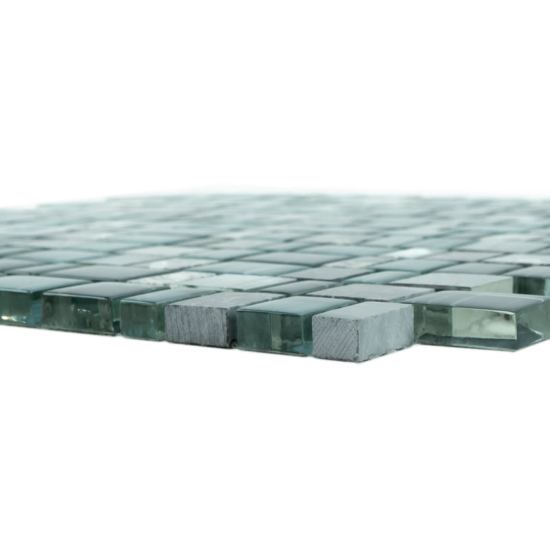 IST-02  Turquoise Cubemax Mosaic Tile