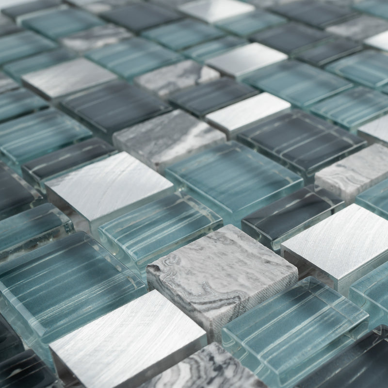 IST-02  Turquoise Cubemax Mosaic Tile