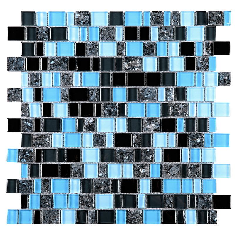 IST-04  Blue Cubemax Mosaic Tile