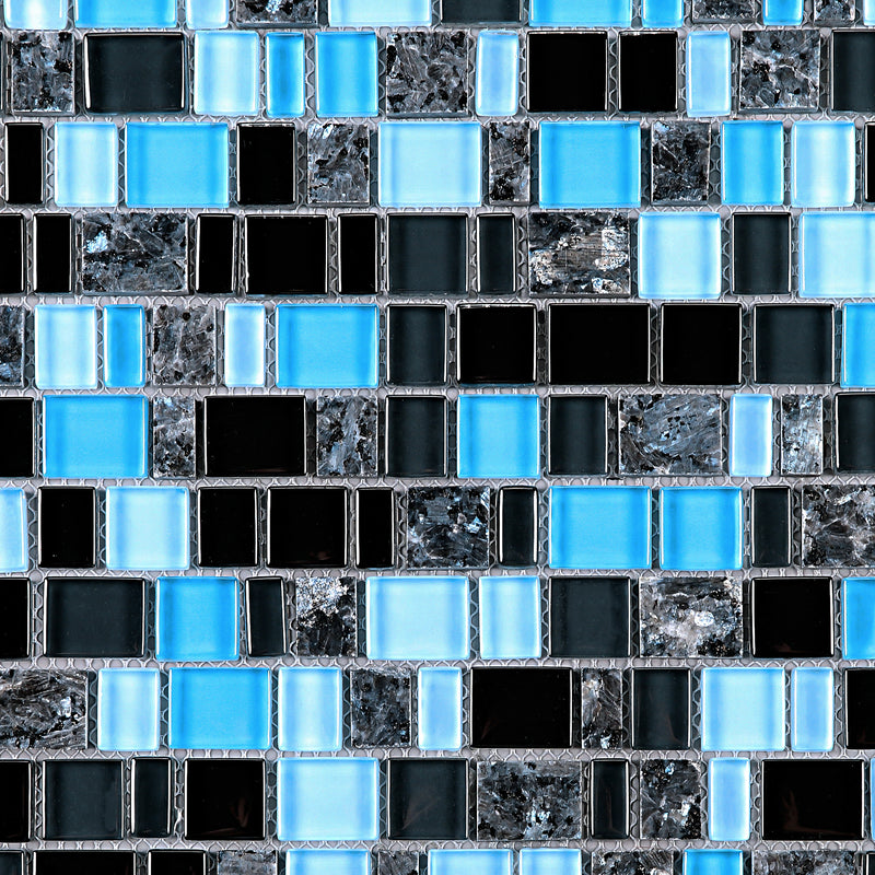 IST-04  Blue Cubemax Mosaic Tile