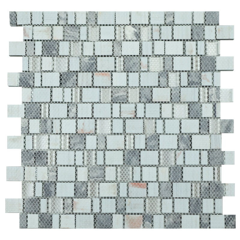 IST-04  Blue Cubemax Mosaic Tile