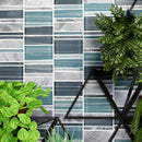 IST-06  Blue Brickmax Mosaic Tile