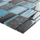 IST-08  Blue Grey Brickmax Mosaic Tile
