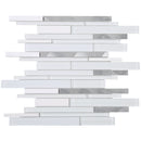 IST-09  White Slender Mosaic Tile