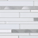 IST-09  White Slender Mosaic Tile