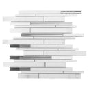 IST-09  White Slender Mosaic Tile