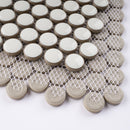JAPM101  Reactive Glazed Polished Porcelain Penny Round Mosaic Tile