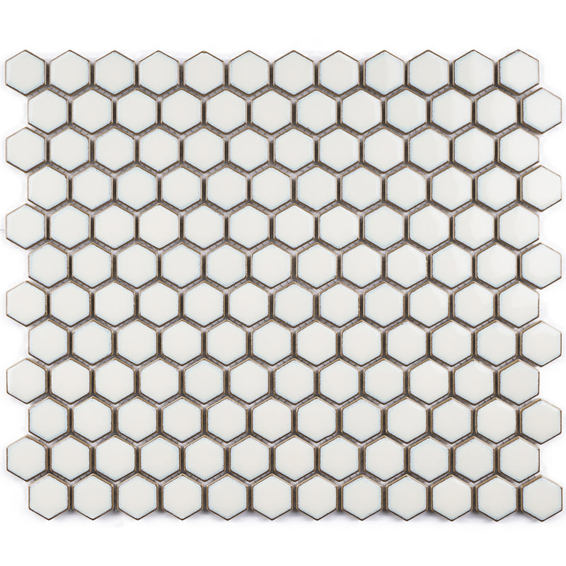JAPM201  Reactive Glazed Polished Porcelain Tiny Hexagon Mosaic Tile