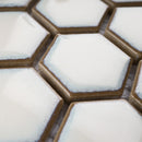 JAPM201  Reactive Glazed Polished Porcelain Tiny Hexagon Mosaic Tile