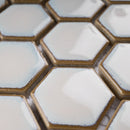 JAPM202 Reactive Glazed Polished Porcelain Tiny Hexagon Mosaic Tile