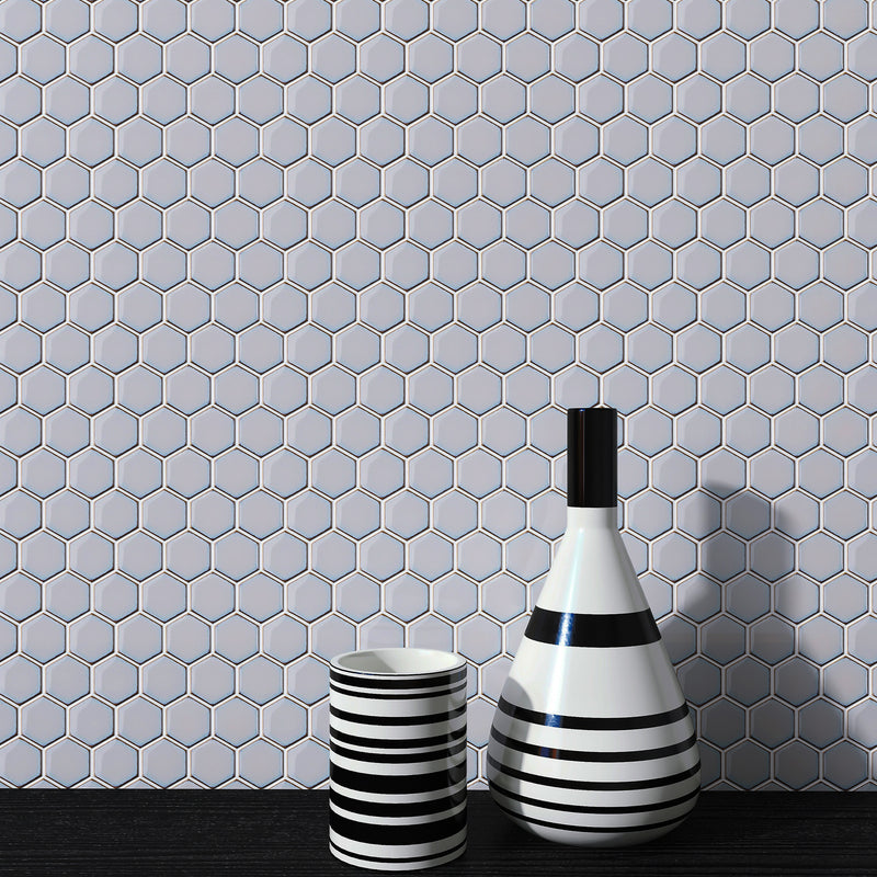 JAPM202 Reactive Glazed Polished Porcelain Tiny Hexagon Mosaic Tile
