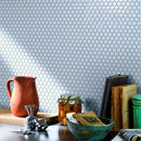 JAPM203 Reactive Glazed Polished Porcelain Tiny Hexagon Mosaic Tile