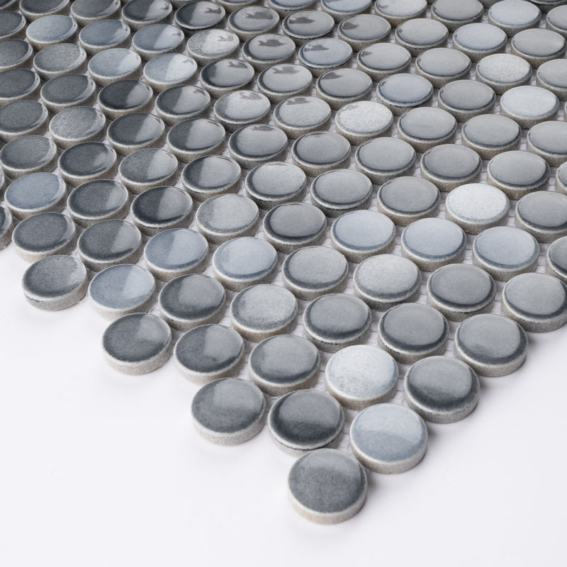 JAPM302  Mix Glazed Polished Porcelain Penny Round Mosaic Tile