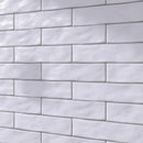 KEZMA  3"x12" Ceramic Subway Wall Tile - Blanco White Matte