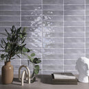 KEZMA  3"x12" Ceramic Subway Wall Tile - Gris Gray