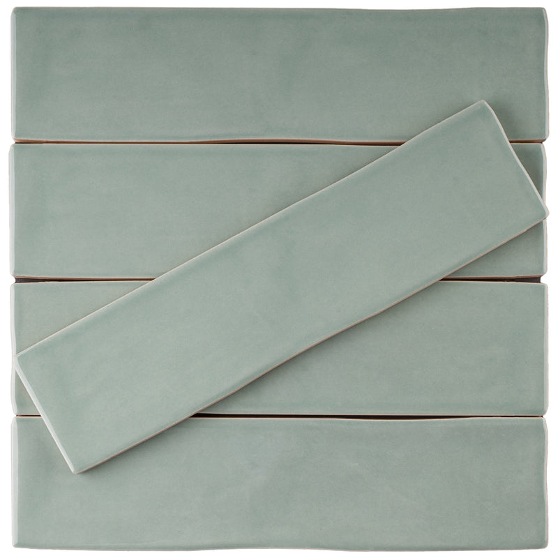 KEZMA  3"x12" Ceramic Subway Wall Tile - Jade Green