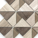 MOP-02  Mountaintop Series - Matteerhorn Wooden Beige Stone Mosaic Tile