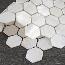 MPS-04  Mother Of Pearl - Penny Hexagon Mosaic Tile