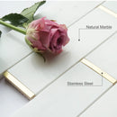 NBG-02  Natural Bianco Series - 2"X 6" Subway Tile White And Gold  Marble Mosaic Tile