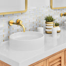 NBG-02  Natural Bianco Series - 2"X 6" Subway Tile White And Gold  Marble Mosaic Tile