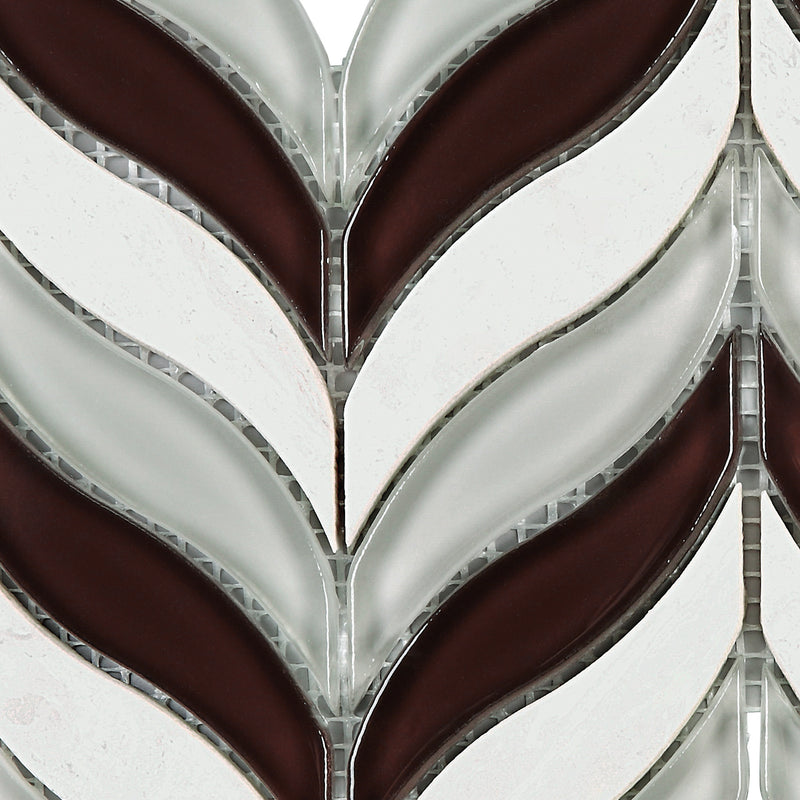 NL-03   Natural Leaf Series -  Wine Mosaic Tile