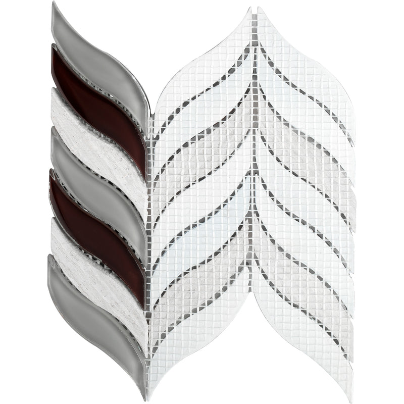 NL-03   Natural Leaf Series -  Wine Mosaic Tile