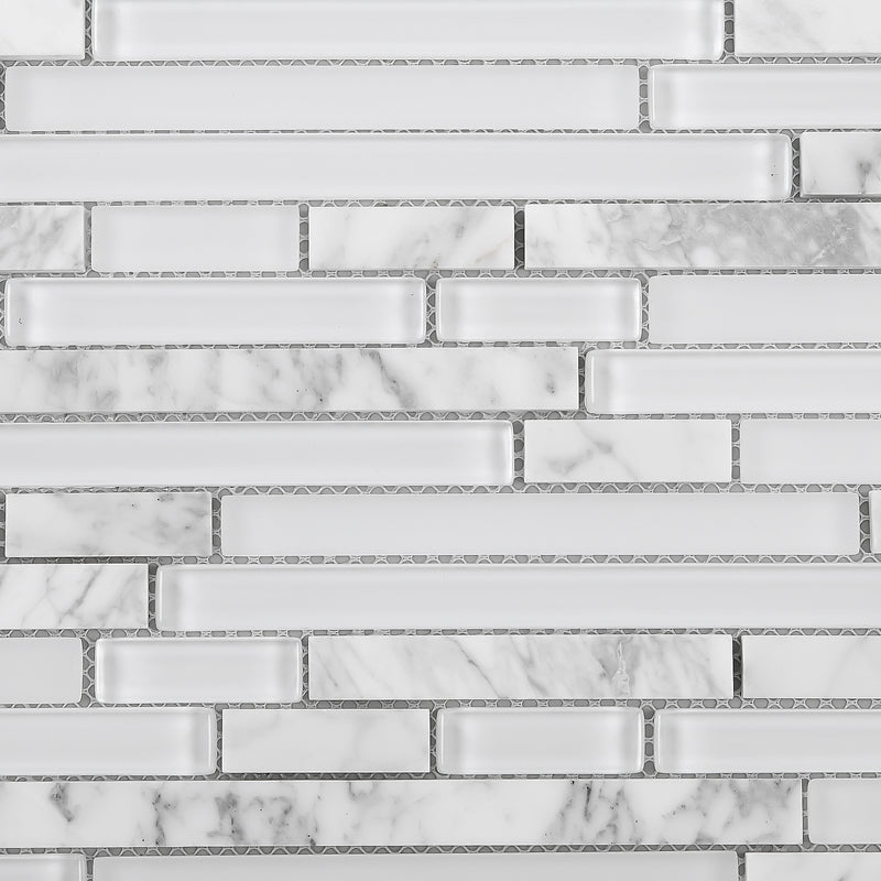 NLQ-01  Natural Series - White Flake Mosaic Tile