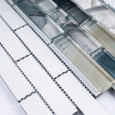 OCS-01  Aegean Blue Glass Mosaic Tile